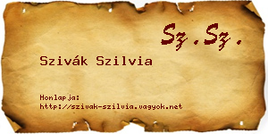 Szivák Szilvia névjegykártya